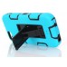 iPhone 6 6s 4.7 - 3 Piece Hard Plastic Silicone Hybrid Shock Proof Drop KickStand Protective Phone Cover Case - Blue Black